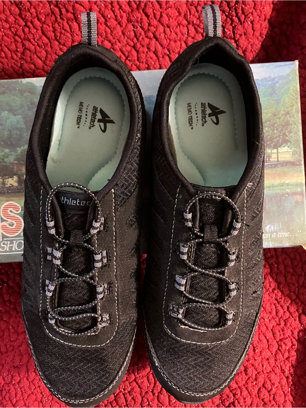 SAS Black Women's stretchy laces Casual Sneakers - Picture 2 of 4